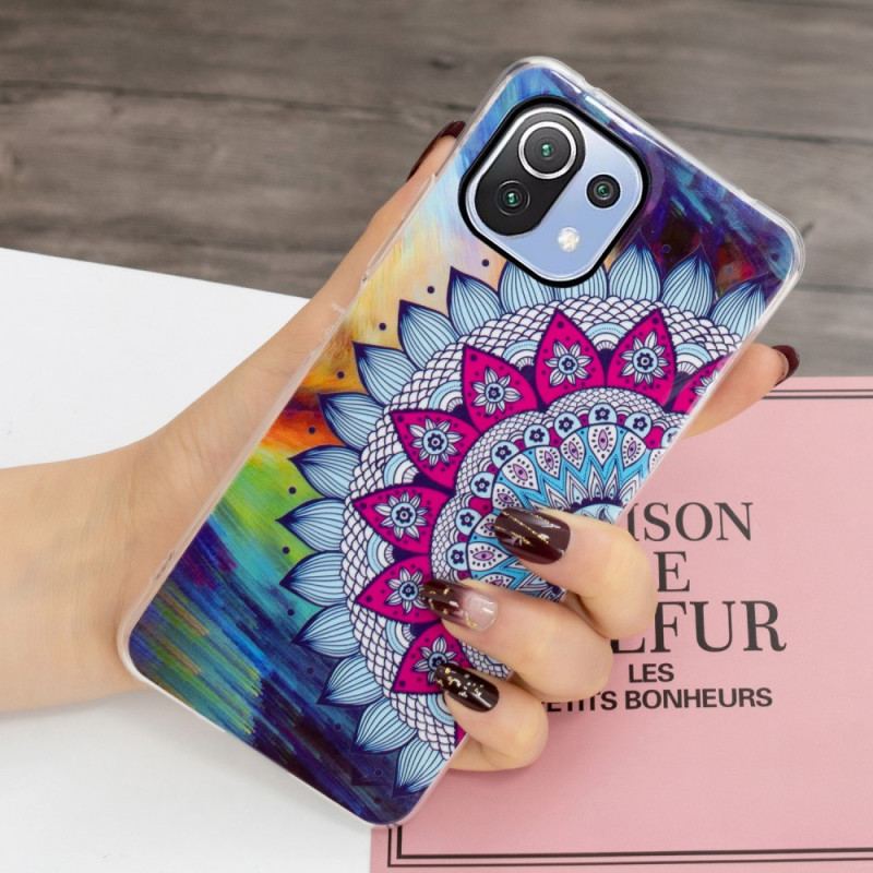 Cover Xiaomi Mi 11 Lite 4G / 5G / 5G NE Fluorescerende Farverig Mandala