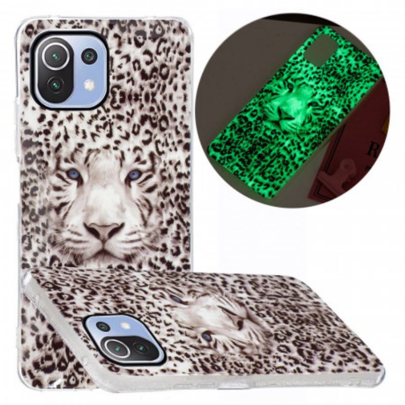 Cover Xiaomi Mi 11 Lite 4G / 5G / 5G NE Leopard Fluorescerende