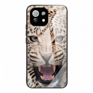 Cover Xiaomi Mi 11 Lite 4G / 5G / 5G NE Leopard Hærdet Glas