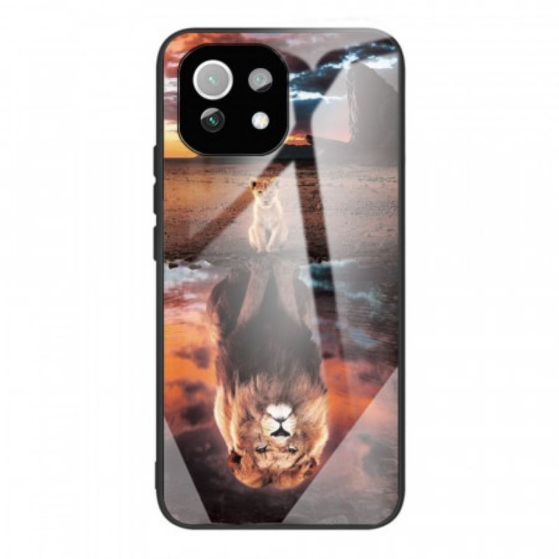 Cover Xiaomi Mi 11 Lite 4G / 5G / 5G NE Lion Cub's Dream Hærdet Glas