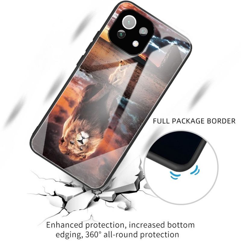 Cover Xiaomi Mi 11 Lite 4G / 5G / 5G NE Lion Cub's Dream Hærdet Glas