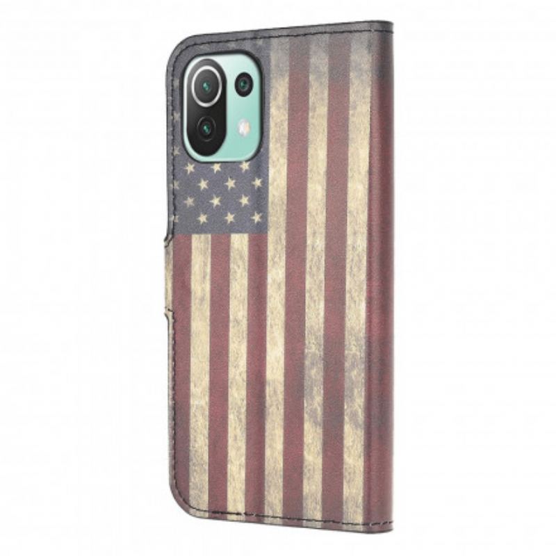 Flip Cover Xiaomi Mi 11 Lite 4G / 5G / 5G NE Amerikansk Flag