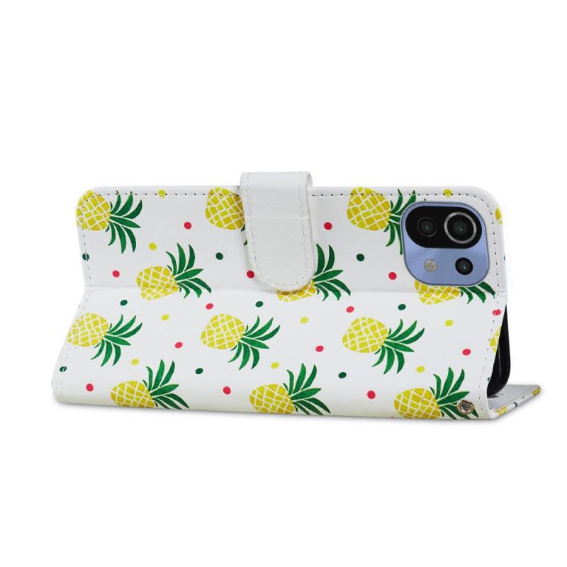 Flip Cover Xiaomi Mi 11 Lite 4G / 5G / 5G NE Flere Ananas