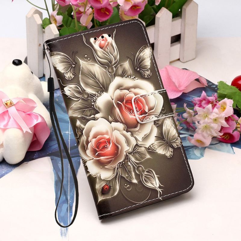 Flip Cover Xiaomi Mi 11 Lite 4G / 5G / 5G NE Gyldne Roser