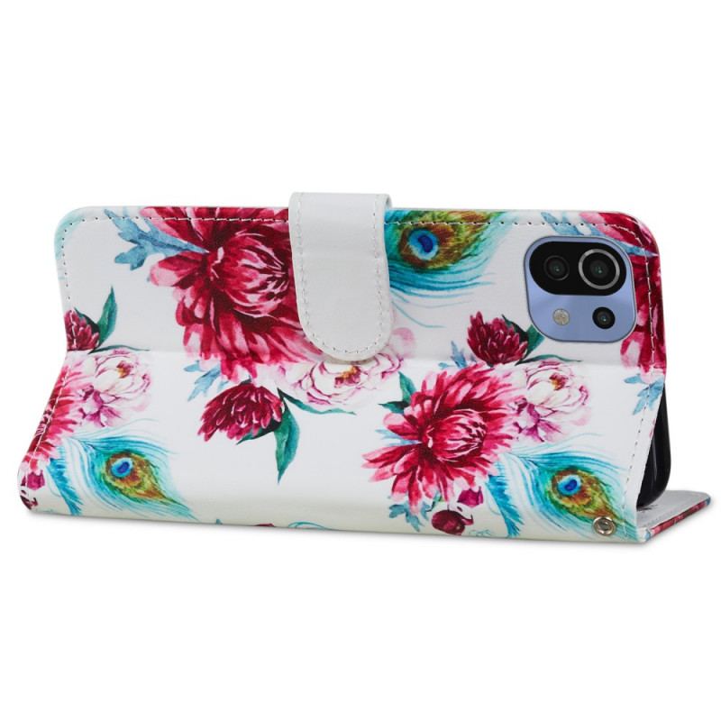 Flip Cover Xiaomi Mi 11 Lite 4G / 5G / 5G NE Intense Blomster