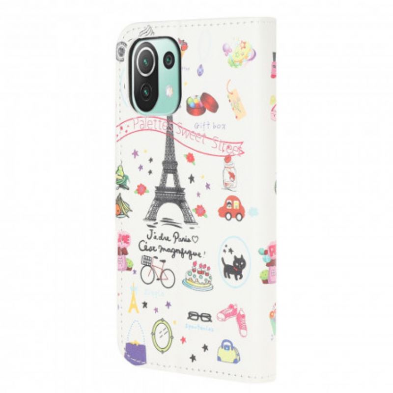 Flip Cover Xiaomi Mi 11 Lite 4G / 5G / 5G NE Jeg Elsker Paris