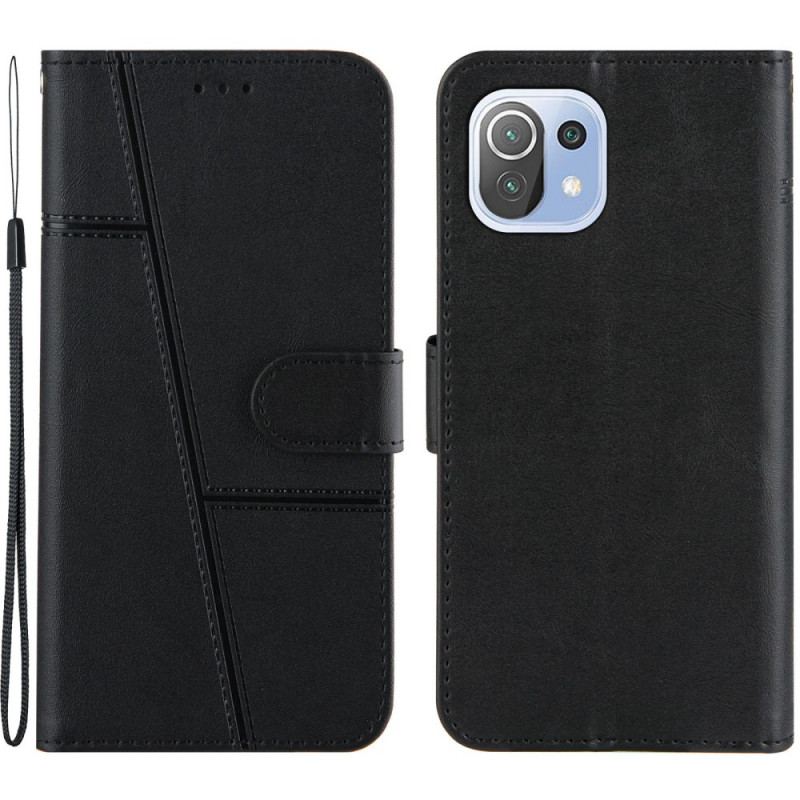 Flip Cover Xiaomi Mi 11 Lite 4G / 5G / 5G NE Med Snor Strap Geo