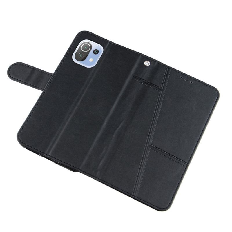 Flip Cover Xiaomi Mi 11 Lite 4G / 5G / 5G NE Med Snor Strap Geo