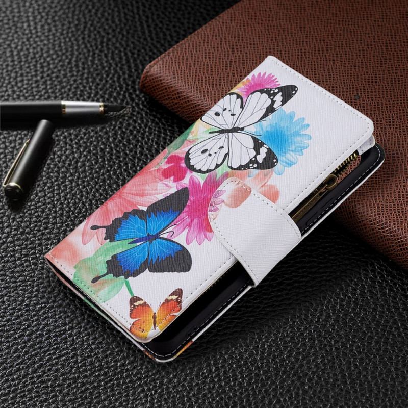 Flip Cover Xiaomi Mi 11 Lite 4G / 5G / 5G NE Sommerfugle Lynlåslomme