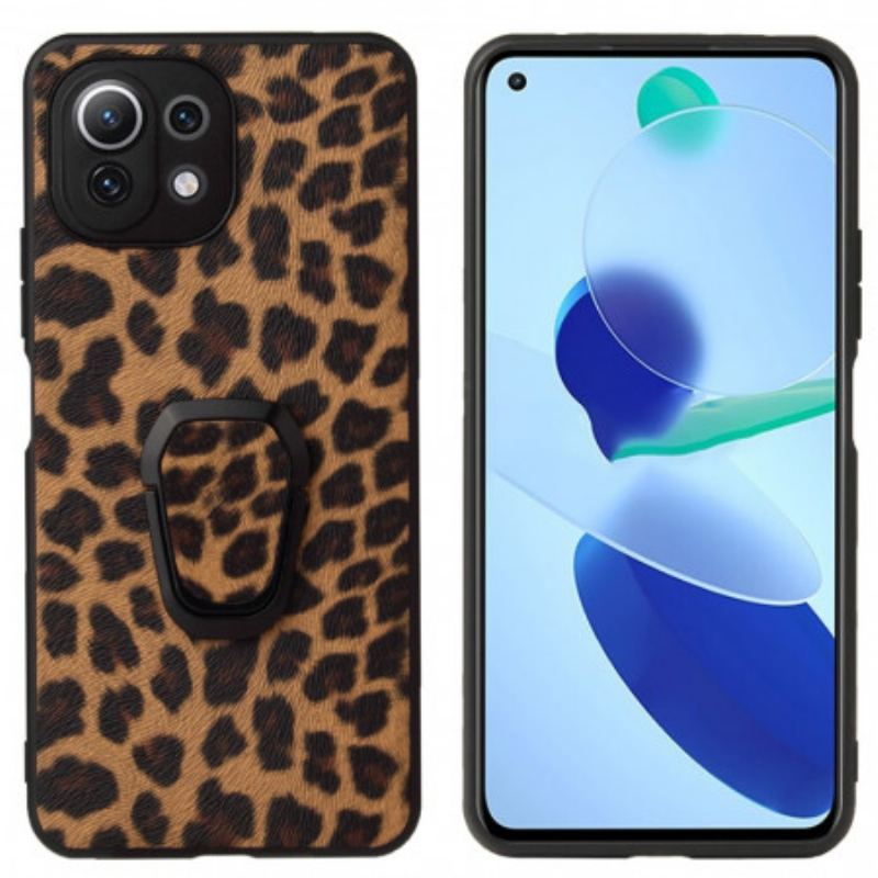 Mobilcover Xiaomi Mi 11 Lite 4G / 5G / 5G NE Leopard Stil Ring-støtte