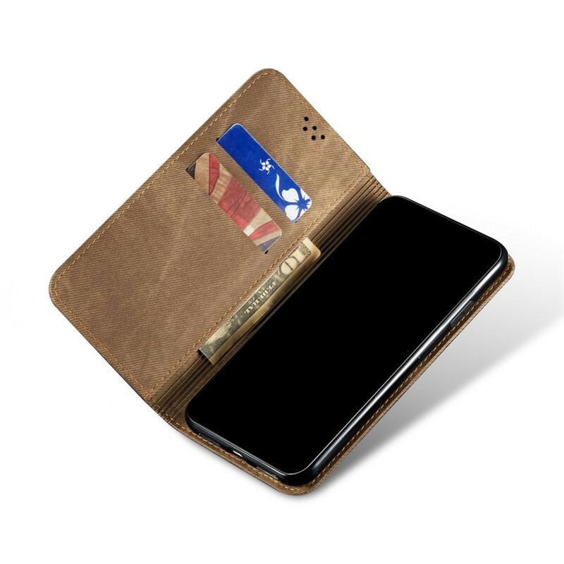 Cover Poco M3 Pro 5G Flip Cover Denim Stof