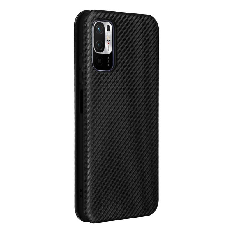 Cover Poco M3 Pro 5G Flip Cover Farvet Kulfiber