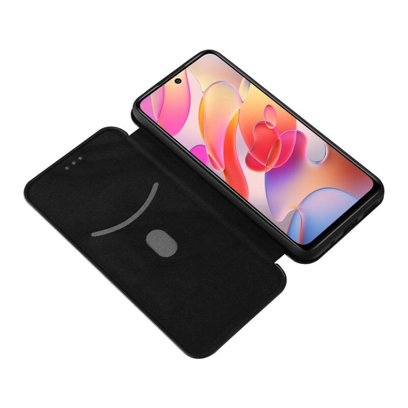 Cover Poco M3 Pro 5G Flip Cover Farvet Kulfiber