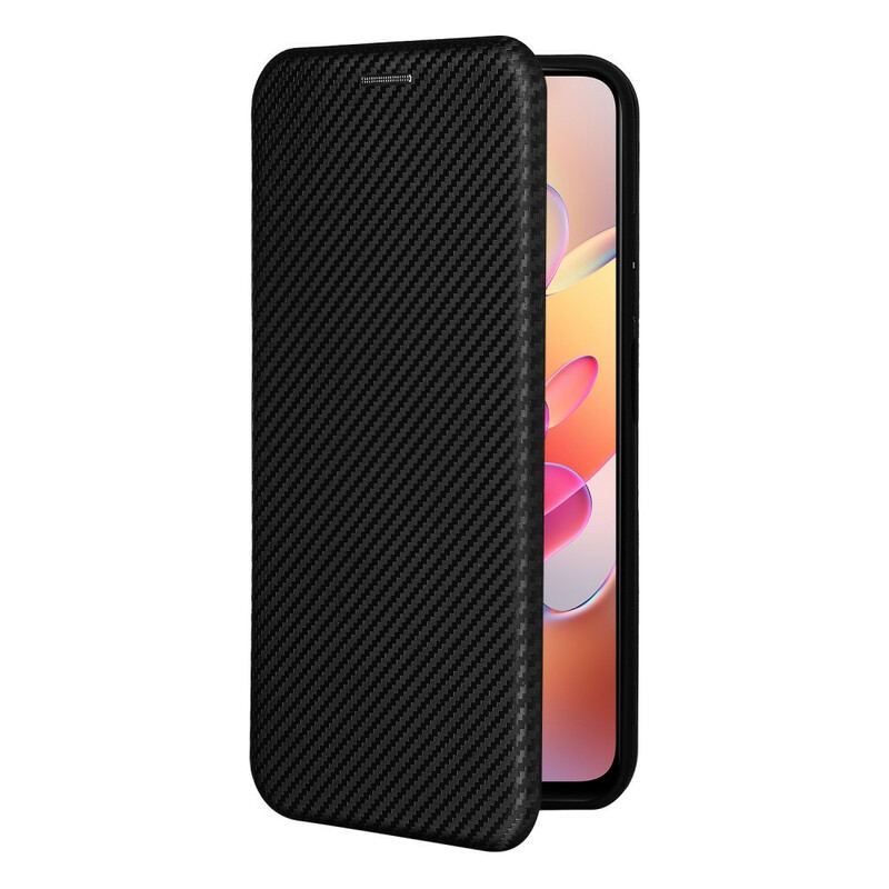 Cover Poco M3 Pro 5G Flip Cover Farvet Kulfiber