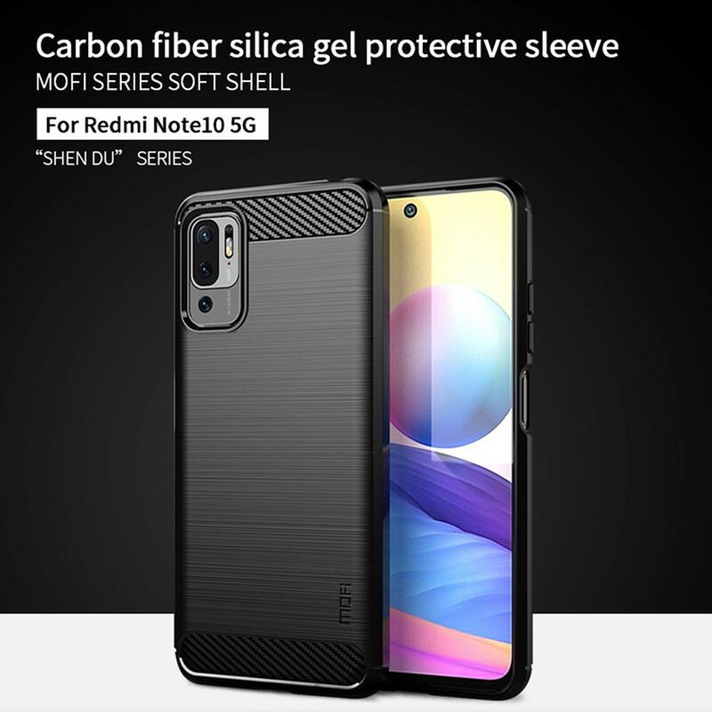 Cover Poco M3 Pro 5G Mofi Børstet Kulfiber