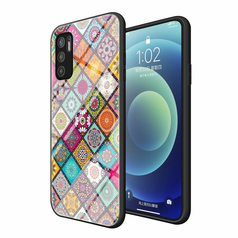 Cover Poco M3 Pro 5G Patchwork Magnetisk Holder