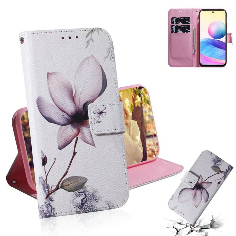 Flip Cover Poco M3 Pro 5G Blomst Støvet Pink