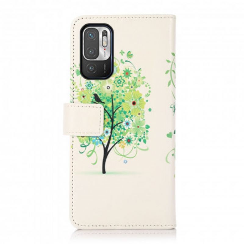 Flip Cover Poco M3 Pro 5G Blomstrende Træ