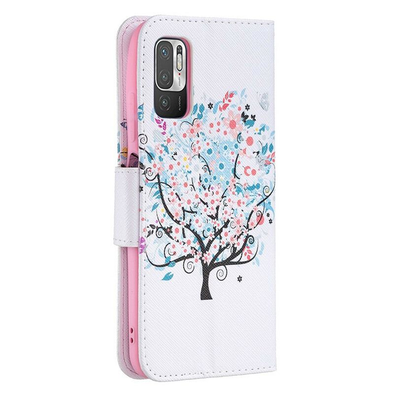 Flip Cover Poco M3 Pro 5G Blomstret Træ