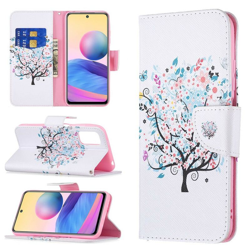 Flip Cover Poco M3 Pro 5G Blomstret Træ