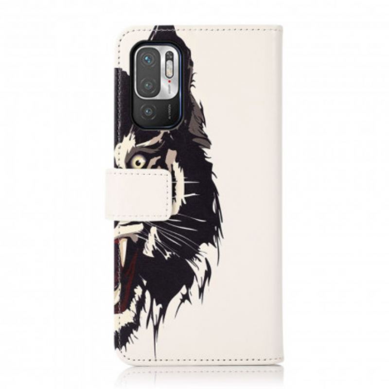 Flip Cover Poco M3 Pro 5G Hård Tiger