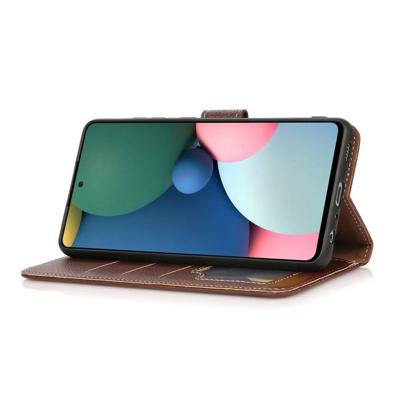 Flip Cover Poco M3 Pro 5G Litchi Tekstur