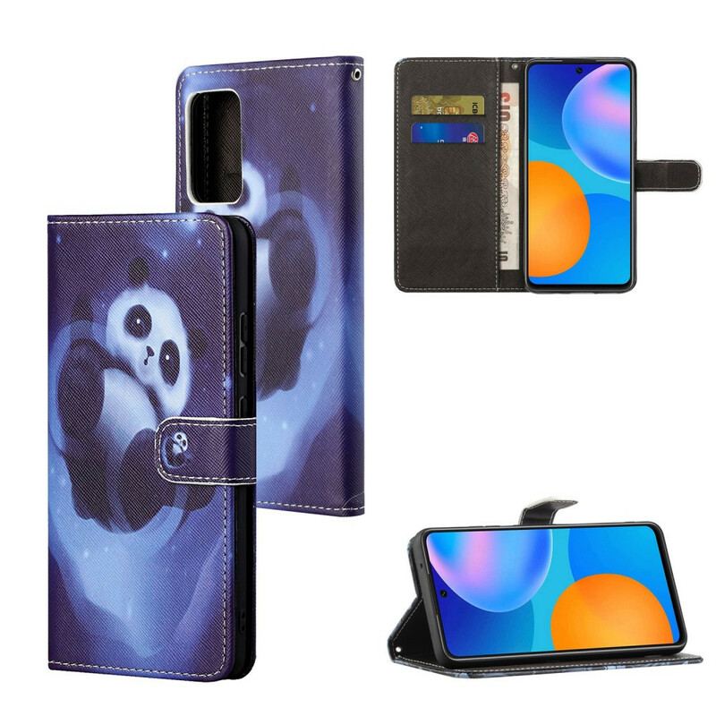 Flip Cover Poco M3 Pro 5G Med Snor Panda Space Med Snor