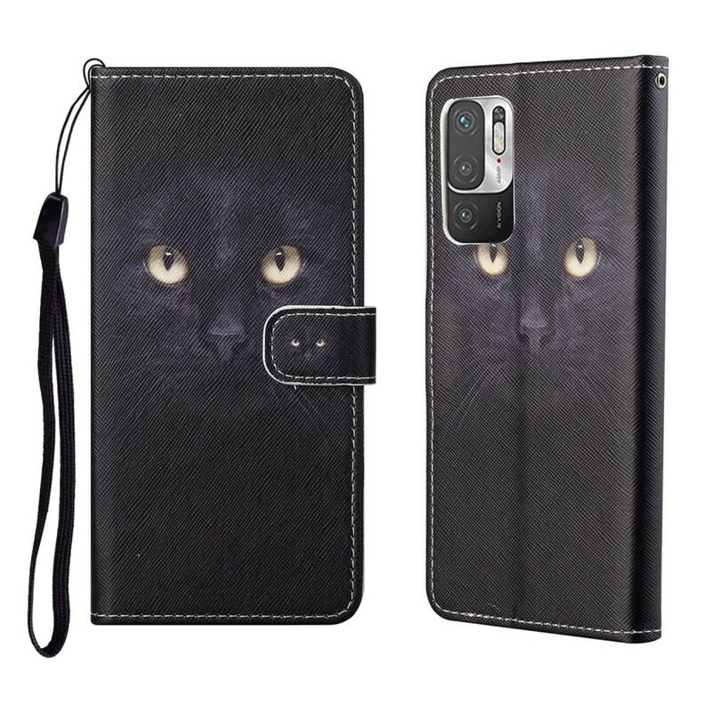 Flip Cover Poco M3 Pro 5G Med Snor Strappy Cat Eyes