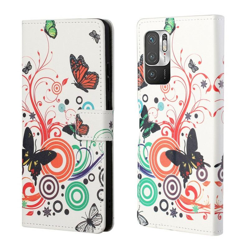 Flip Cover Poco M3 Pro 5G Sommerfugle