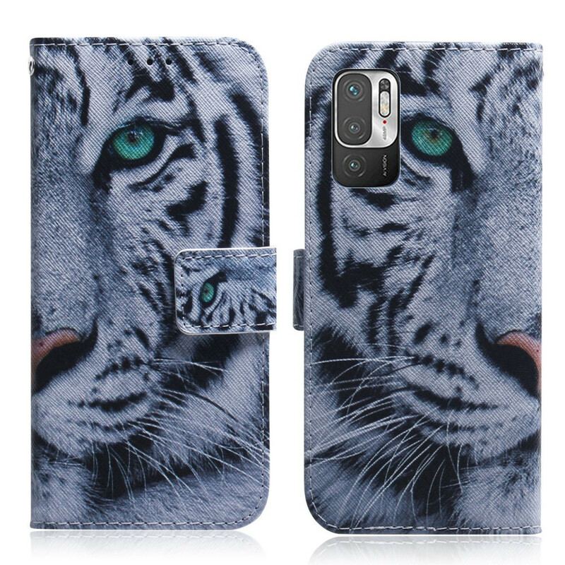 Flip Cover Poco M3 Pro 5G Tiger Ansigt