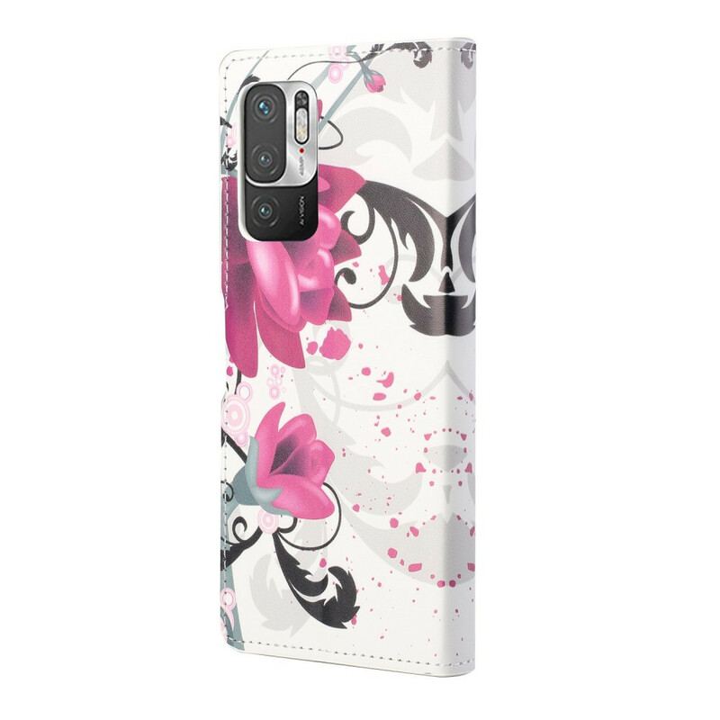 Flip Cover Poco M3 Pro 5G Tropiske Blomster