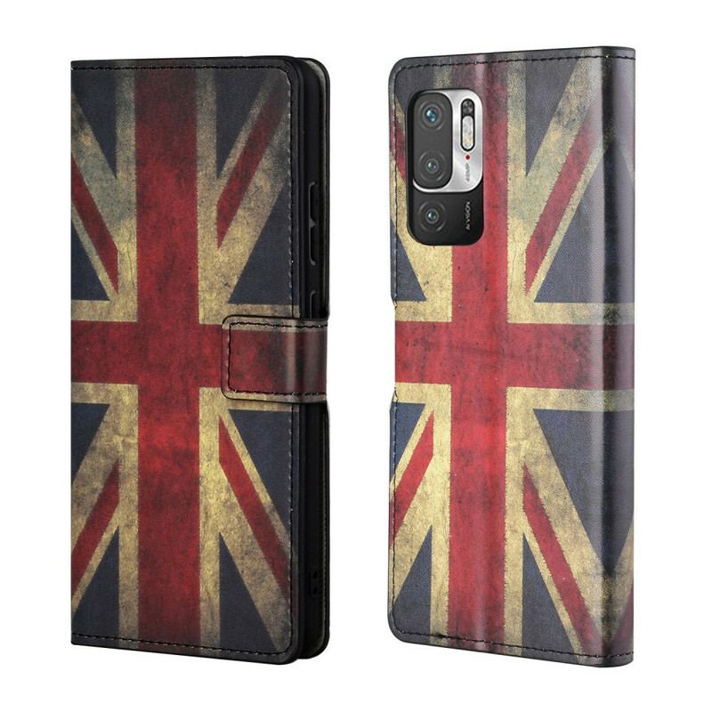 Læder Cover Poco M3 Pro 5G England Flag