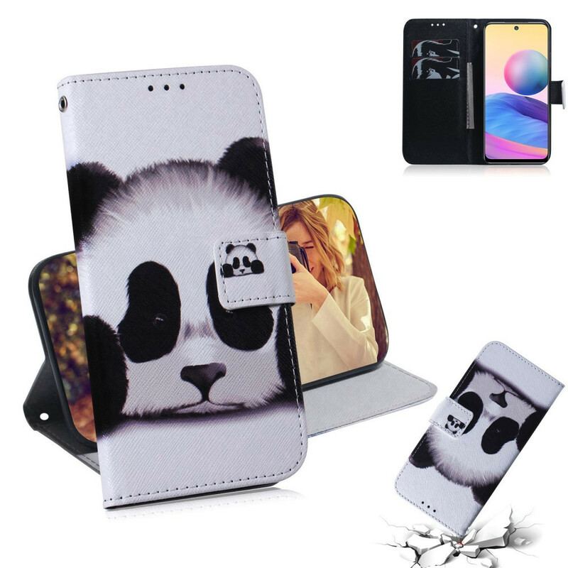 Læder Cover Poco M3 Pro 5G Panda Ansigt