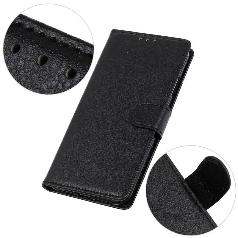 Flip Cover Realme 7 Traditionelt Litchi