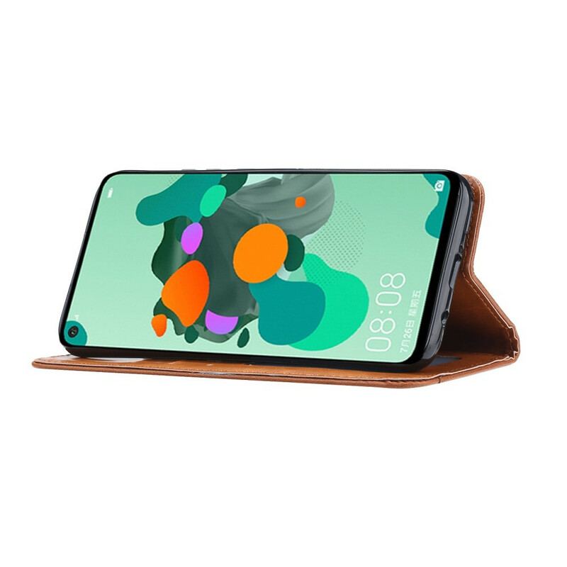 Cover Xiaomi Redmi Note 9 Flip Cover Kortholder I Imiteret Læder