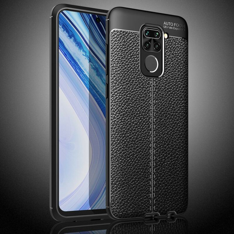 Cover Xiaomi Redmi Note 9 Lædereffekt Litchi Dobbelt Linje