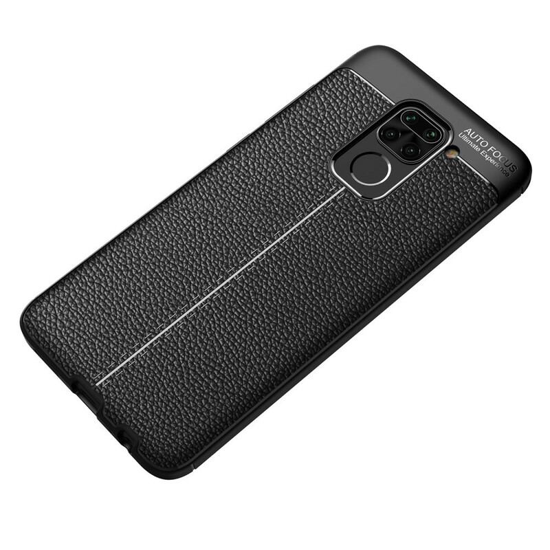 Cover Xiaomi Redmi Note 9 Lædereffekt Litchi Dobbelt Linje