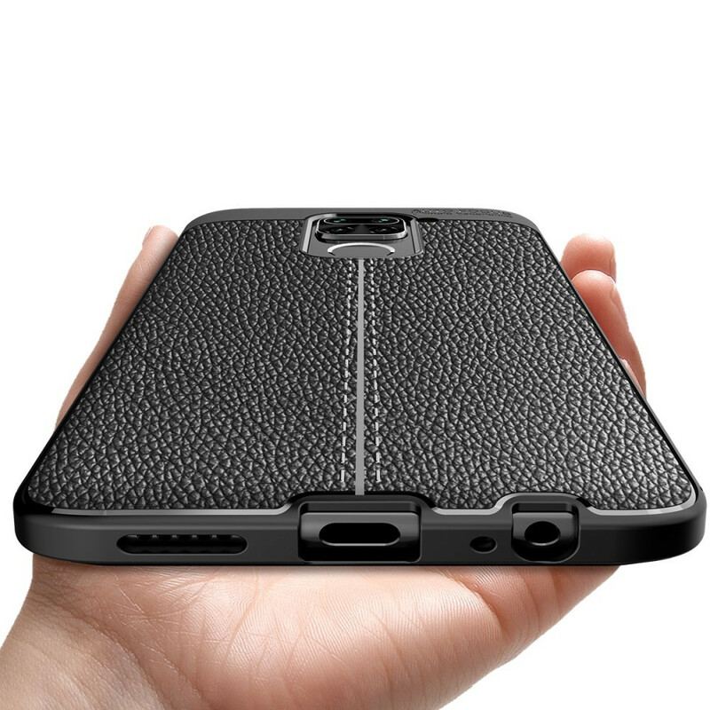 Cover Xiaomi Redmi Note 9 Lædereffekt Litchi Dobbelt Linje