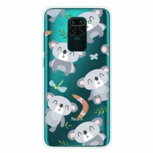 Cover Xiaomi Redmi Note 9 Små Grå Pandaer