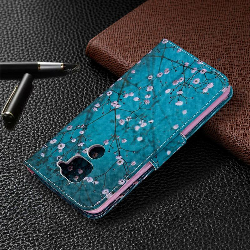 Flip Cover Xiaomi Redmi Note 9 Blomstrende Træ