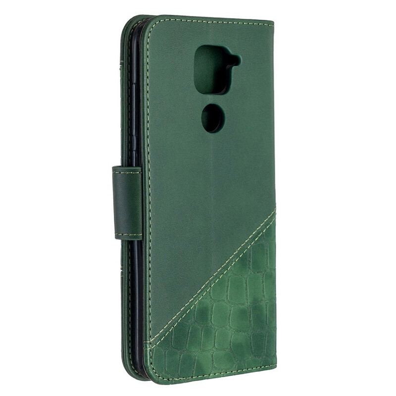 Flip Cover Xiaomi Redmi Note 9 Klassisk Krokodilleskindseffekt