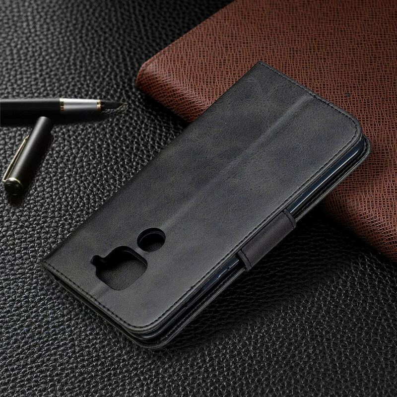 Flip Cover Xiaomi Redmi Note 9 Læder Cover Glat Flap Skrå