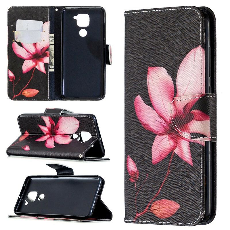 Flip Cover Xiaomi Redmi Note 9 Lyserød Blomst