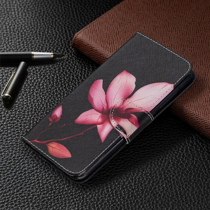 Flip Cover Xiaomi Redmi Note 9 Lyserød Blomst