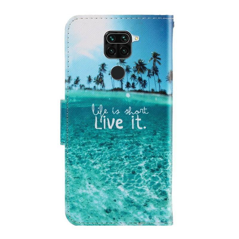 Flip Cover Xiaomi Redmi Note 9 Med Snor Live It At Lanyard