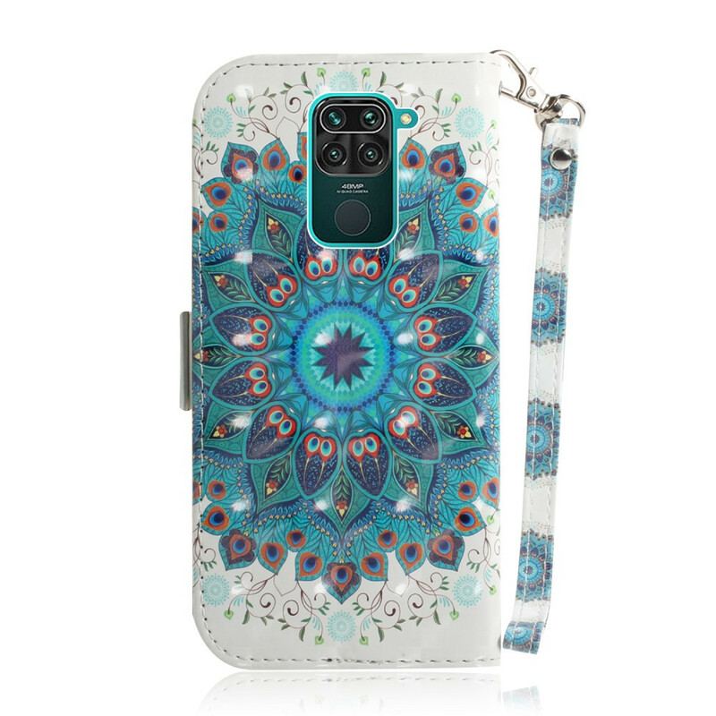 Flip Cover Xiaomi Redmi Note 9 Med Snor Mesterlig Mandala Med Rem