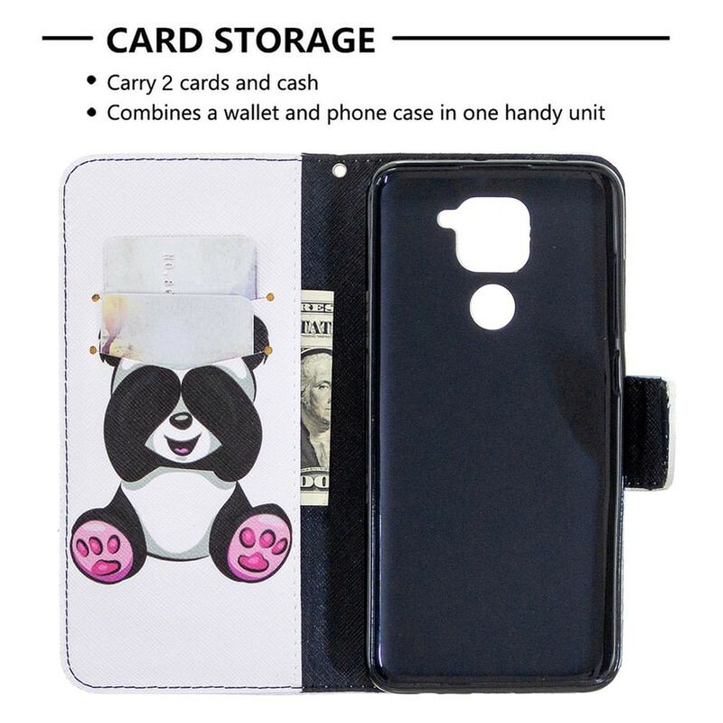 Flip Cover Xiaomi Redmi Note 9 Panda Sjov