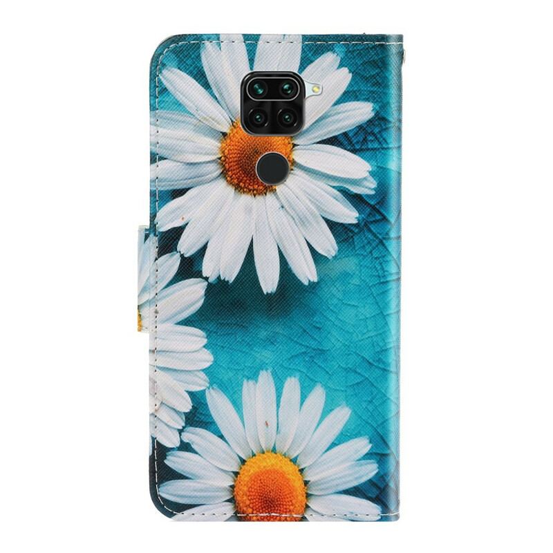 Læder Cover Xiaomi Redmi Note 9 Med Snor Thong Tusindfryd