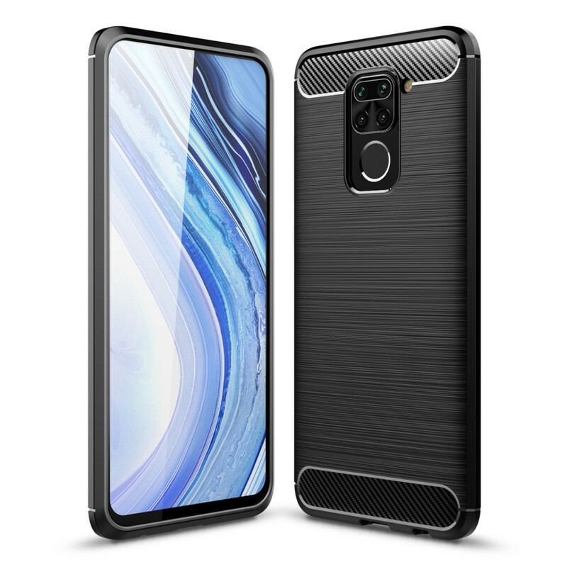 Mobilcover Xiaomi Redmi Note 9 Børstet Kulfiber