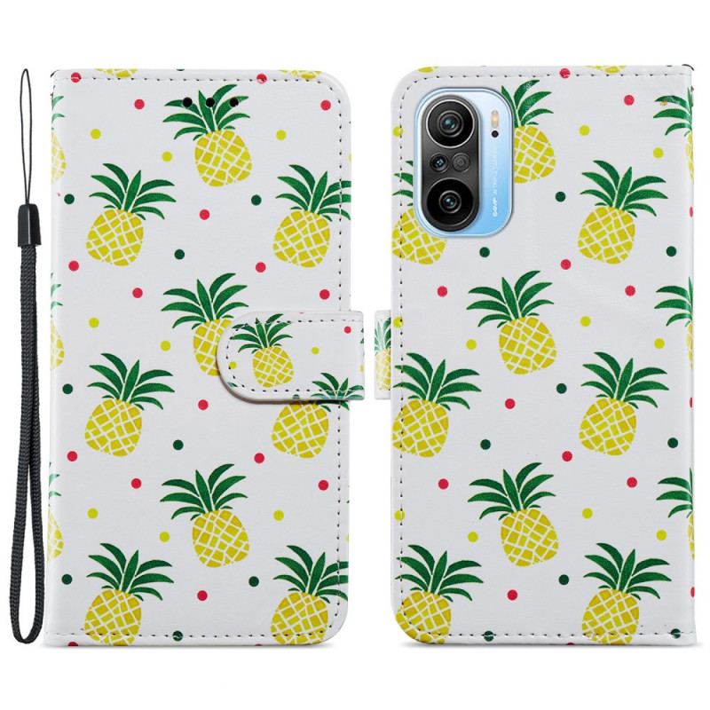 Læder Cover Poco F3 Flere Ananas